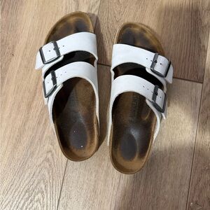 Birkenstock White Double Strap Sandals